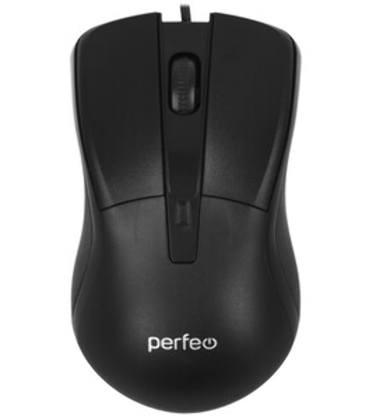 Мышь проводная Perfeo ORION черный/серый, 1000 dpi, USB, кнопки - 3