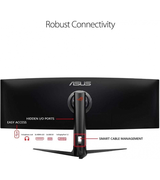 Монитор 49' ASUS ROG Strix XG49VQ VA 3840x1080, 144 Гц, 4 мс, 32:9, 450 кд/м2, 2xHDMI, 1хDP, изогнутый, черный