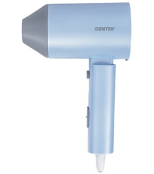 Фен Centek CT-2203 синий, 1600 Вт, компактный, ионизация