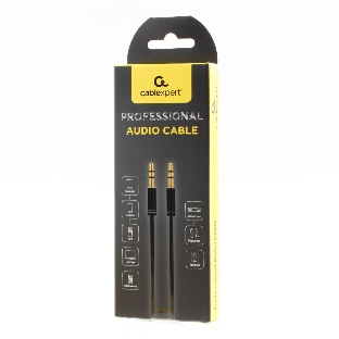 Кабель аудио Cablexpert CCAB-02-35MM-1MB, 3.5 Jack (M)/3.5 Jack (M), черный, 1м, блистер