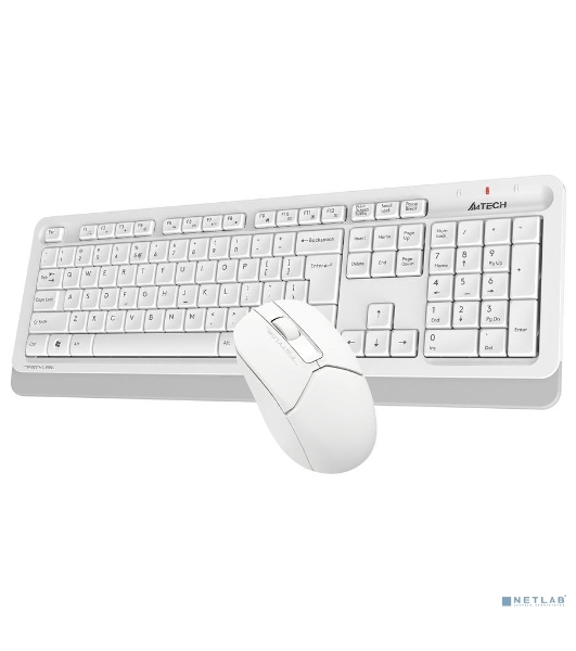 Комплект клавиатура+мышь A4Tech FStyler FG1012 беспроводной, USB, 1200 DPI, белый