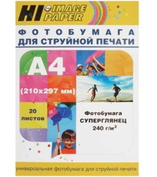 Бумага Hi-Black A2122/PH240-A4-20 суперглянец односторонняя (Hi-image paper) A4, 240 г/м, 20 л.
