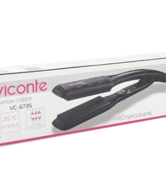 Щипцы для завивки волос Viconte VC-6735 черный, 45 мм, 215 °С, 9 режимов