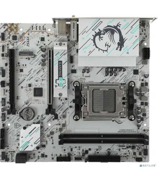 Материнская плата MSI B840M GAMING WIFI6E, AM5, AMD B840, 2xDDR5, 4xSATA, 2xM.2, 1xPCIe 4.0 x16, 1xPCIe 3.0 x4, 1xDP, 1xHDMI, 1x2.5Gb LAN, Wi-Fi 6E, Bluetooth 5.3, 4xUSB-A 5Gbps, 2xUSB-A 2.0, 2x3.5 мм, 7.1, mATX