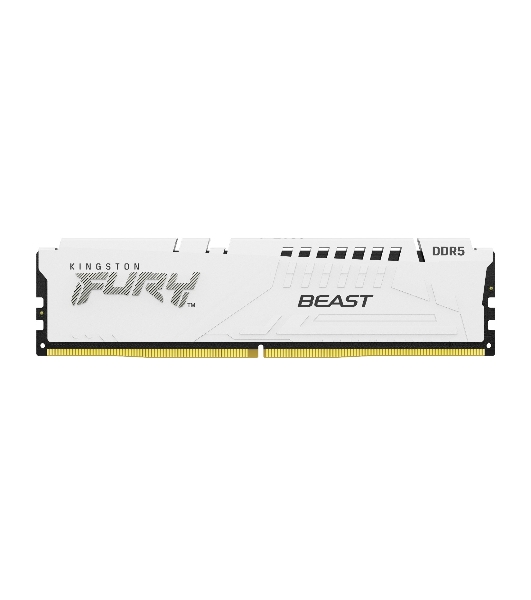 Оперативная память Kingston Fury Beast, DDR5, 64Gb (2x32Gb), 5600MHz, CL40, DIMM, с радиатором, белый