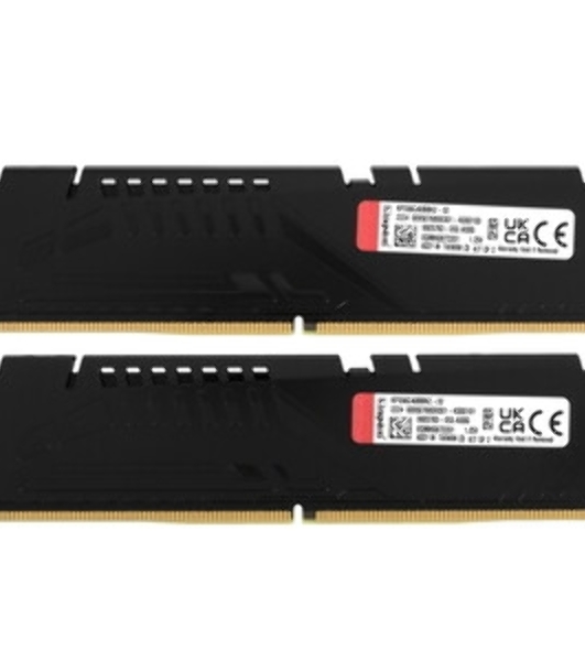 Оперативная память Kingston Fury Beast, DDR5, 32GB (2x16GB), 5600MHz, CL40, DIMM, с радиаторами, черный
