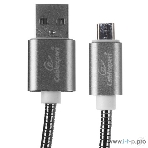 Кабель USB2.0 Cablexpert CC-G-mUSB02Gy-1.8M, AM/microB, серия Gold, длина 1.8м, титан, блистер, фото3