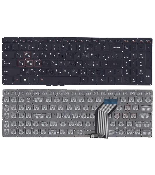 Клавиатура для ноутбука Lenovo IdeaPad Y700 Y700-15ISK черная без подсветки