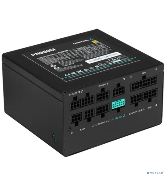 Блок питания Deepcool/GamerStorm PN650M, 650Вт, 80 PLUS Gold, 120мм, модульный, черный