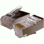 Коннектор LANMASTER RJ45 STP 8P8C, универсальный, cat.6A, 100 шт., фото 1