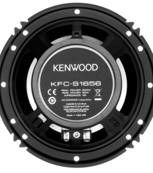 Колонки автомобильные Kenwood KFC-S1656 330Вт 87дБ 4Ом 16см (6.5дюйм) (ком.:2кол.) коаксиальные двухполосные