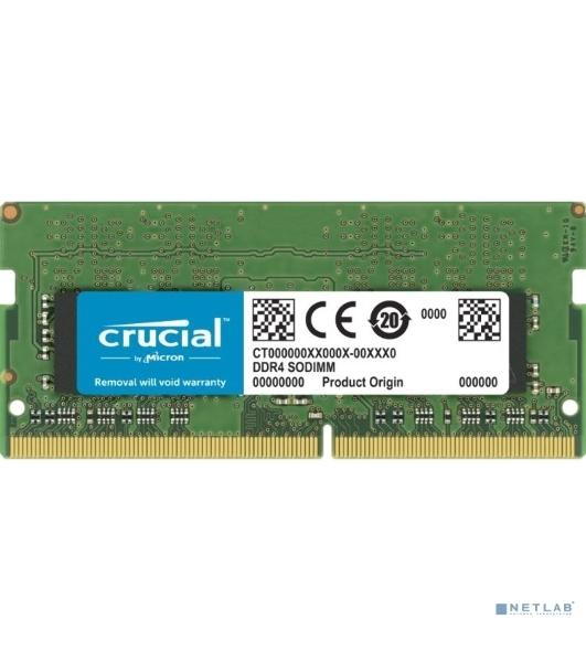 Оперативная память Crucial Premier, DDR4, 32GB (1x32GB), 3200 MHz, CL22, SO-DIMM