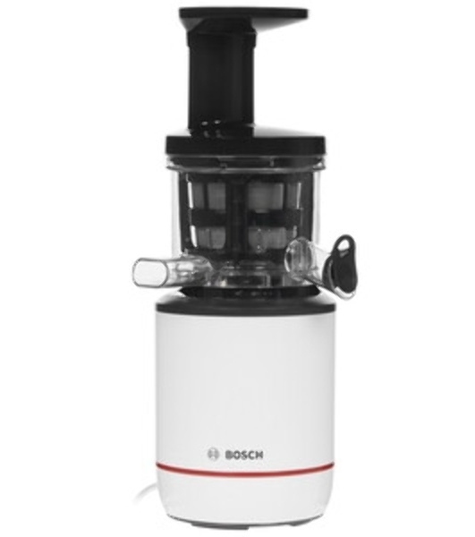 Соковыжималка Bosch MESM500W черный, шнековая вертикальная, 150 Вт, 1000 мл, электронное, реверс
