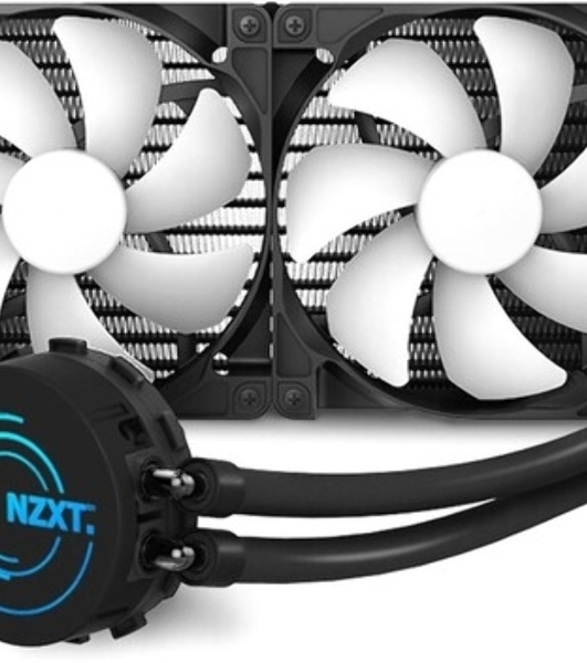Система жидкостного охлаждения для ПК/Water Cooling System NZXT Kraken Elite 280 RGb (250W, 280мм, LED temp., Black/Fans: 2x140мм, 98.61CFM, 34.5dBA, 2000RPM/Pump height 65мм, 2800RPM, Rad thickness 27мм/S: 1851, 1700, 1200, 115X, AM5, AM4)