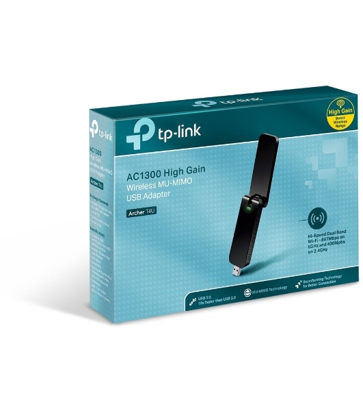 Адаптер TP-Link Wi-Fi AC1300 High Gain Wi-Fi USB Adapter, USB 3.0, External antenna