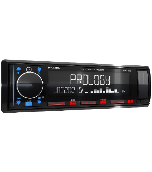 Автомагнитола Prology CMD-330, 1 DIN, Bluetooth, USB Type-A, AUX, пульт ДУ