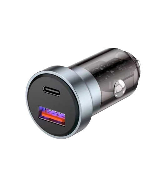 Автомобильное зарядное устройство c двумя портами Rexant (USB-A + USB-C) c LED-подсветкой, 20Вт
