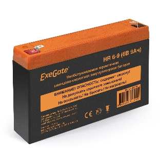 Батарея для ИБП ExeGate HR 6-9 (6V 9Ah 634W, клеммы F1)