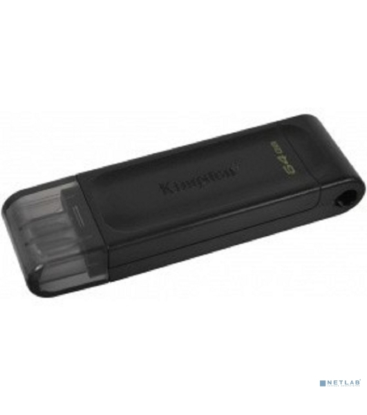 Флешка USB Kingston DataTraveler DT70 (DT70/64Gb), 64Gb, USB Type-C 3.2, R/W 70/45, черный
