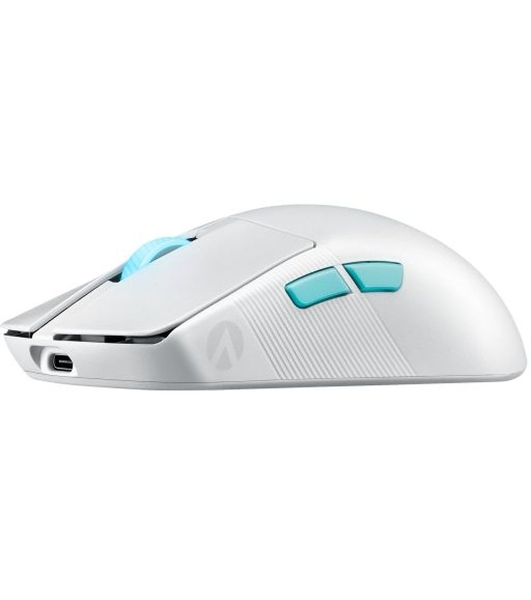Мышь беспроводная/проводная ASUS ROG Harpe Ace Aim Lab Edition белый, 36000 dpi, радиоканал, Bluetooth, USB, кнопки - 5