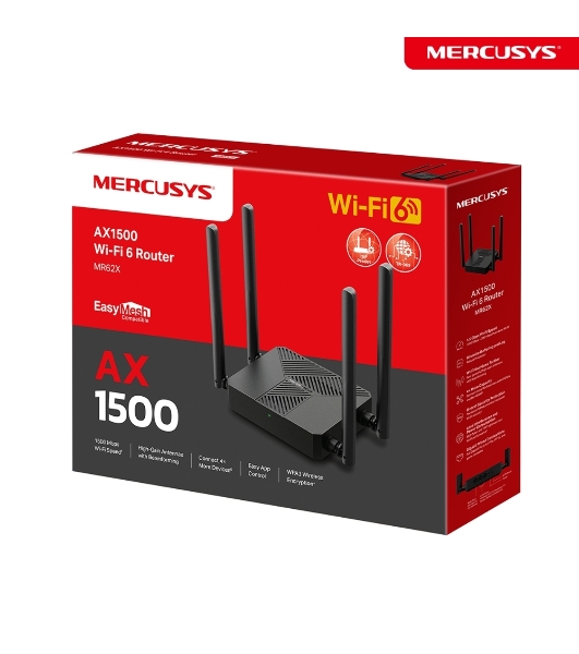 Маршрутизатор Mercusys MR62X AX1500 Wi-Fi 6 Router