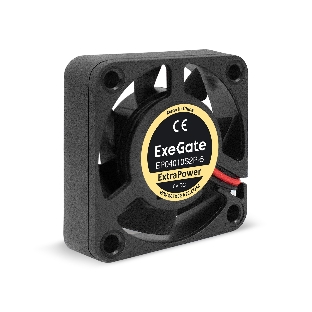 Вентилятор для корпуса ExeGate ExtraPower EP04010S2P-5 черный, 40 мм, 7500 об/мин, 35 дБ, 2 pin