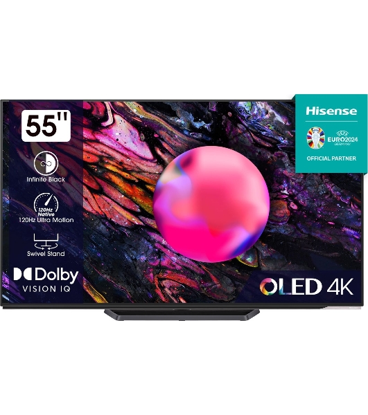 Телевизор Hisense 55' 55A85K черный OLED UHD 120Hz Vidaa