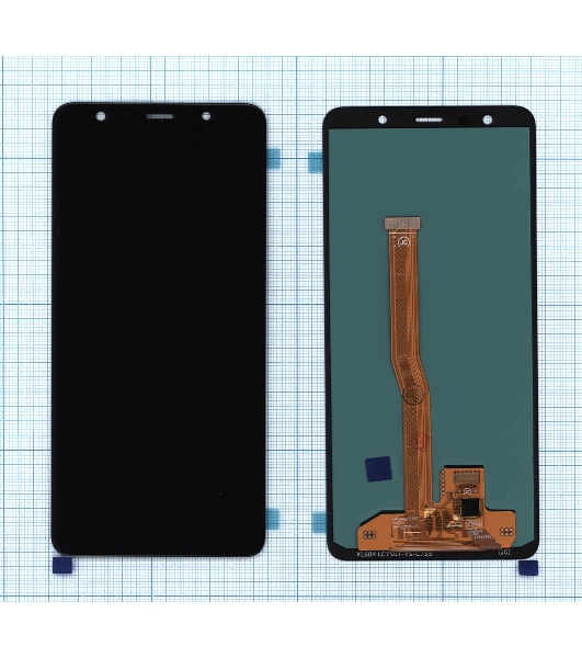 Дисплей для Samsung Galaxy A7 SM-A750F (2018) (OLED Full Size) черный