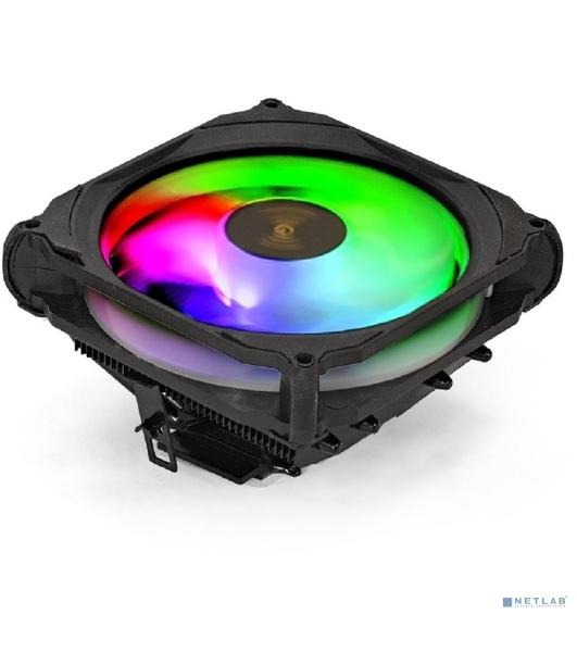 Кулер для процессора ExeGate Dark Magic EE400XL-PWM.RGb черный, 120 мм, алюминий, 2000 об/мин, 24 дБ, 4 pin, 125 Вт, 67 мм