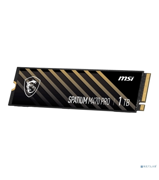 Накопитель SSD MSI M.2 2280 1Tb SPATIUM M470 PRO Client SSD S78-440L0J0-P83, PCIe Gen4x4 with NVMe