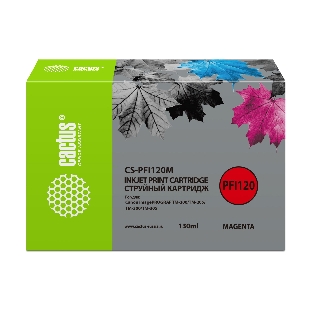 Картридж струйный Cactus CS-PFI120M пурпурный (130мл) для Canon imagePROGRAF TM-200/TM-205/TM-300/TM-305