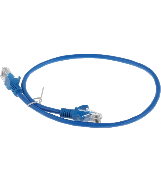 Патч-корд UTP Cablexpert cat.5e, 0.5м, литой, многожильный, синий