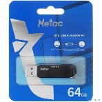 Флешка USB Netac US11 черный 64Gb USB Type-A + USB Type-C, metal/plastic case, фото8