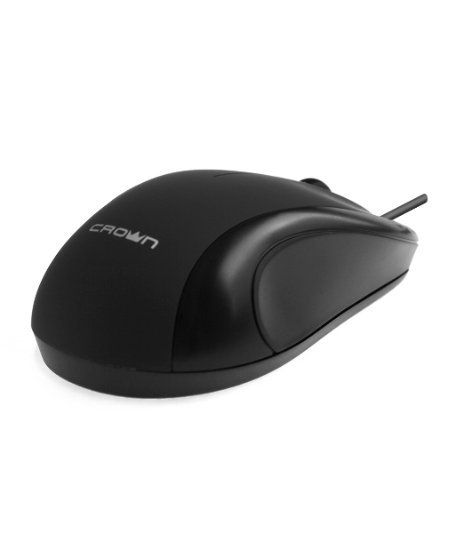 Мышь проводная Crown CMM-31 черный, 1000 dpi, USB, кнопки - 3
