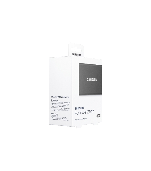 Внешний SSD Samsung T7, 2TB, USB 3.2 Gen 2 Type-C, R/W 1050/1000, титан