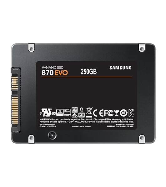 Накопитель SSD Samsung 870 EVO, 250Gb, SATA III, 2.5', R/W 560/530