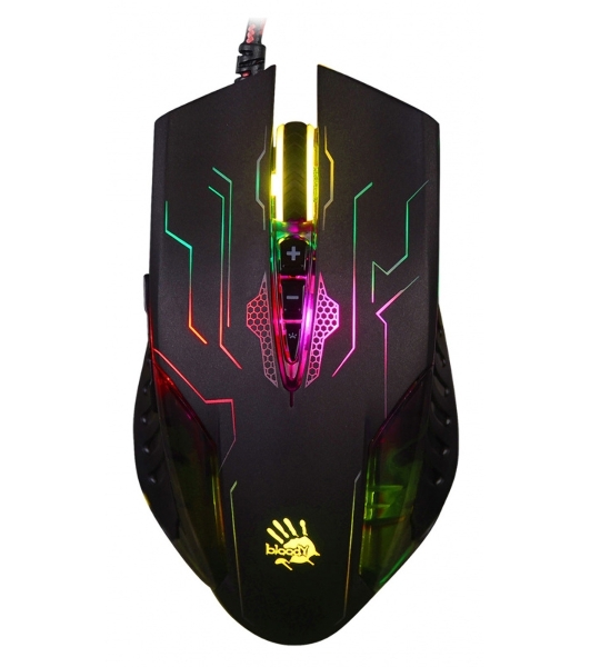 Мышь проводная A4Tech Bloody Q51 черный, 3200 dpi, USB, кнопки - 8