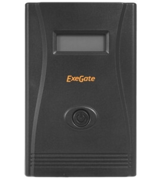 Источник бесперебойного питания ExeGate Smart LB-450.LCD.AVR.2SH (450VA/270W, LCD, AVR, 2*Schuko, батарея 12V 4.5Ah, Black)