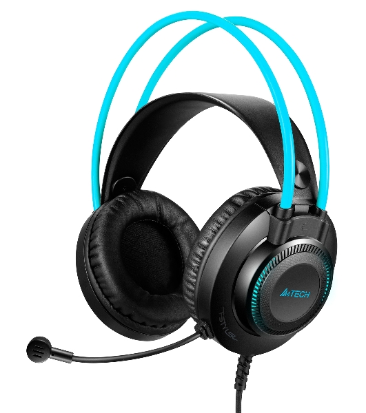 Гарнитура A4Tech Fstyler FH200i серый-синий, проводная, 3.5 мм