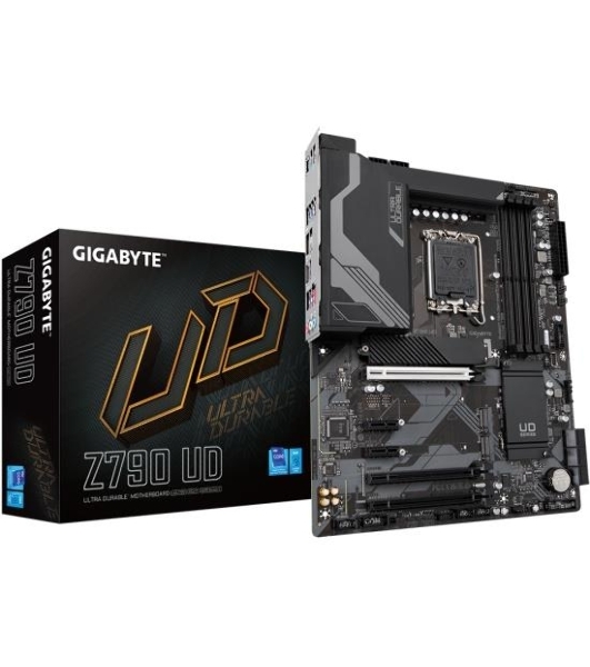 Материнская плата Gigabyte Z790 UD, LGA 1700, Intel Z790, 4xDDR5, 6xSATA, 3xM.2, 1xPCI-E 5.0 x16, 1xPCI-E 4.0 x4, 1xPCI-E 3.0 x1, 1xHDMI, 1xDP, 1x 2.5Gb LAN, 4xUSB-A 2.0, 4xUSB-A 3.2 Gen 1, 1xUSB-A 3.2 Gen 2, 1xUSB-C 3.2 Gen 2x2, 7.1, ATX