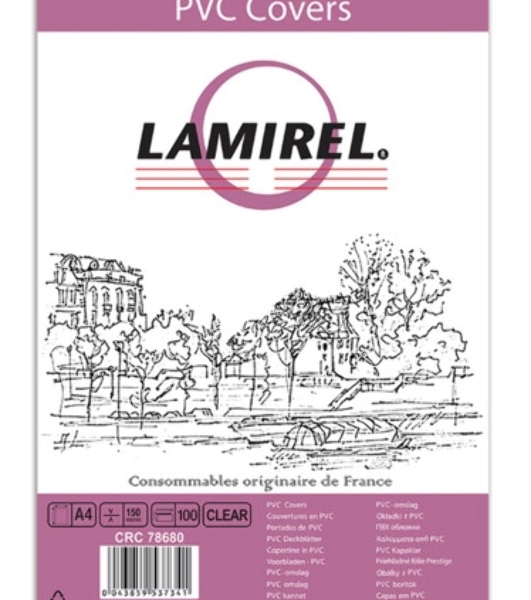 Обложки для переплета Lamirel LA-78680 A4 прозрачный (100шт)