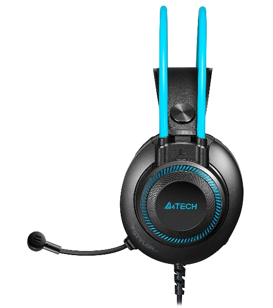 Гарнитура A4Tech Fstyler FH200i серый-синий, проводная, 3.5 мм
