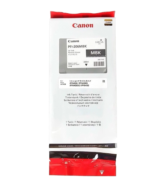 Картридж струйный PFI-206MBk (5302B001), для Canon iPF6400/6450, Черный Матовый, 300ml