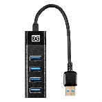 USB-концентратор 4-в-1 ExeGate DUB-4TP (кабель-адаптер USB3.0 --> 4xUSB3.0, Plug&Play, черный), фото2