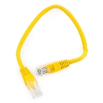 Патч-корд UTP Cablexpert cat.5e, 0.25м, литой, многожильный, желтый, фото 1
