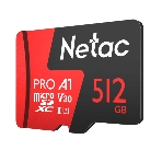 Флеш карта NeTac P500 Extreme Pro MicroSDXC 512Gb V30/A1/C10 up to 100Mb/s, фото 1
