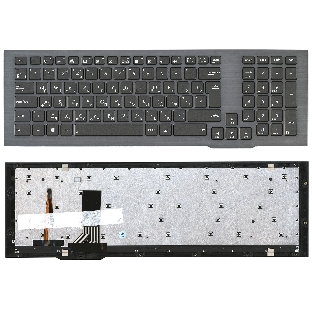 Клавиатура для ноутбука Asus G75V G75VW черная с рамкой и подсветкой