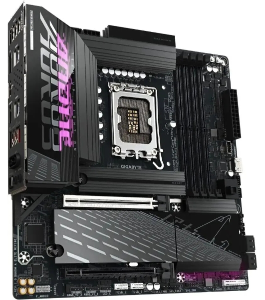 Материнская плата Gigabyte B860M AORUS ELITE WIFI6E, LGA 1851, Intel B860, 4xDDR5, 4xSATA, 3xM.2, 1xPCIe 5.0 x16, 1xPCIe 4.0 x4, 1xHDMI, 1xDP, 1xUSB4 Type-C, 1x 2.5Gb LAN, 4xUSB-A 3.2 Gen 1, 2xUSB-A 3.2 Gen 2, 4xUSB-A 2.0, 7.1, mATX
