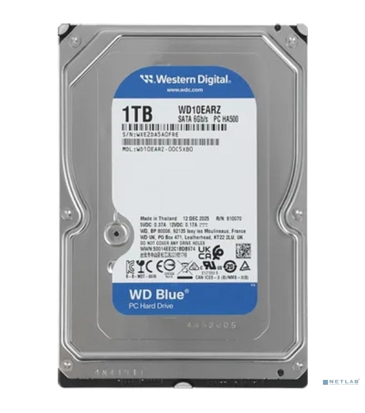 Жесткий диск Western Digital 3.5' 1TB Blue PC HDD SATA 6Gb/s - 5400 rpm