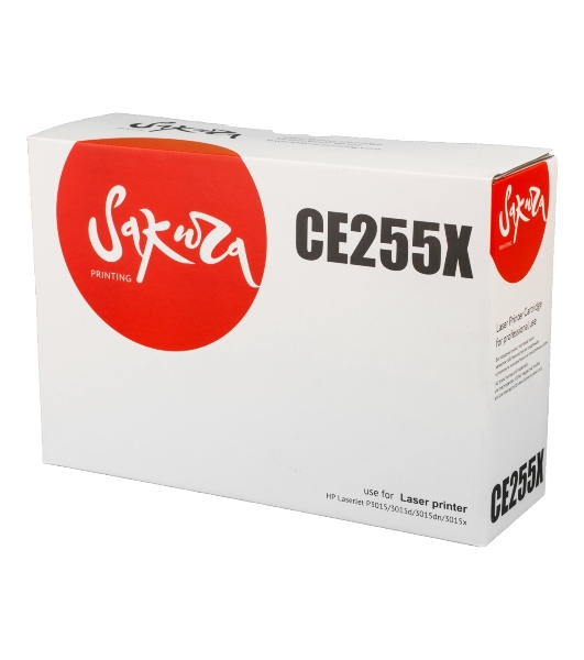 Картридж лазерный Sakura CE255X для HP LaserJet P3015/3015d/3015dn/3015x, черный, 12500 к.